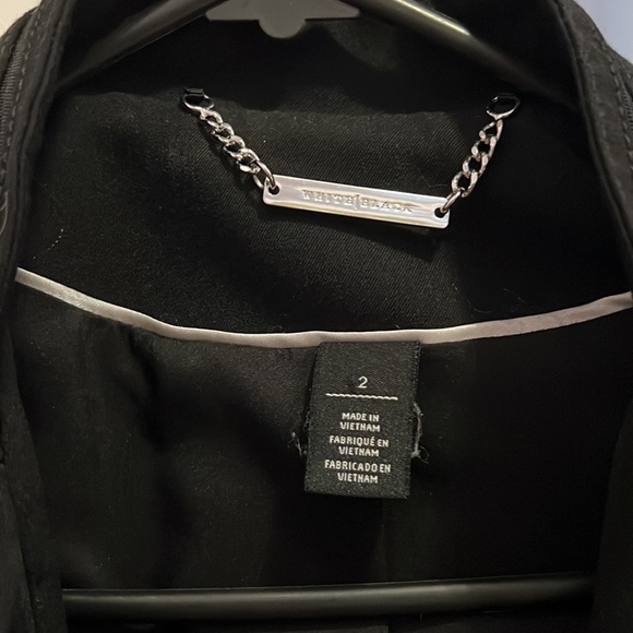 WHBM size 2 black jacket with ruffles and usable pockets. Very gently used. - Picture 3 of 13